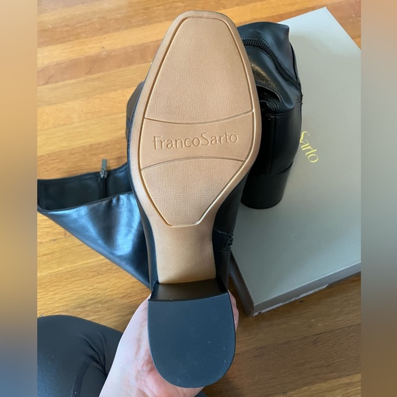 Franco Sarto Black Faux Leather Knee-high Boots; Size 8 M - Picture 11 of 14